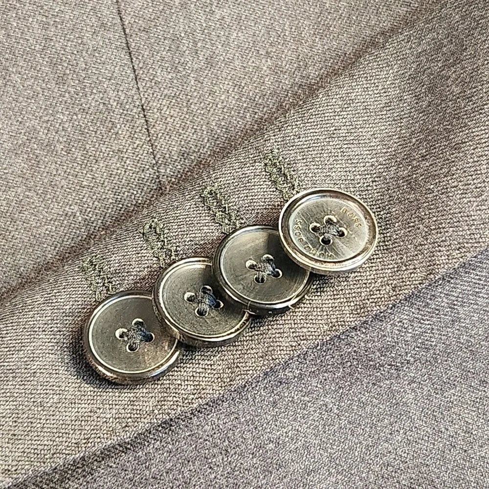 BOSS Hugo Boss Blazer Mens 40S Charcoal Gray Super 120s Wool Trabaldo Togna